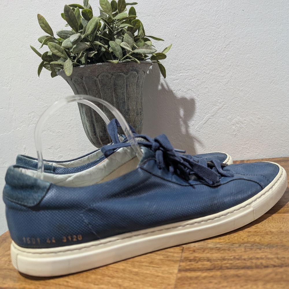 Common Projects‎ Achilles Perforated Leather Blue  Sneakers Mens Size - Picture 4 of 8